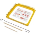 thumbnail image 2 of shiyou-7.5 Inch Solid Metal Square Weaving Loom Tool with Needle Hook for Knitting Sewing DIY Craft Board Elastic Hoop and Yarn Weave Plate Beginner-Friendly, 2 of 4