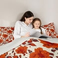 thumbnail image 5 of Feelyou Wheat Red Flower Bedding Comforter Set for Adult, Retro French Floral Twin Comforter Sets, Countryside Theme Reversible Bedding Set, Lightweight Room Decor, 2-Piece, 5 of 8