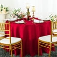 thumbnail image 1 of Wedding Linens Inc. 132" Round Damask Marquis Damask Jacquard Polyester Linen Tablecloth Table Covers with Seamless Design - Apple Red, 1 of 1