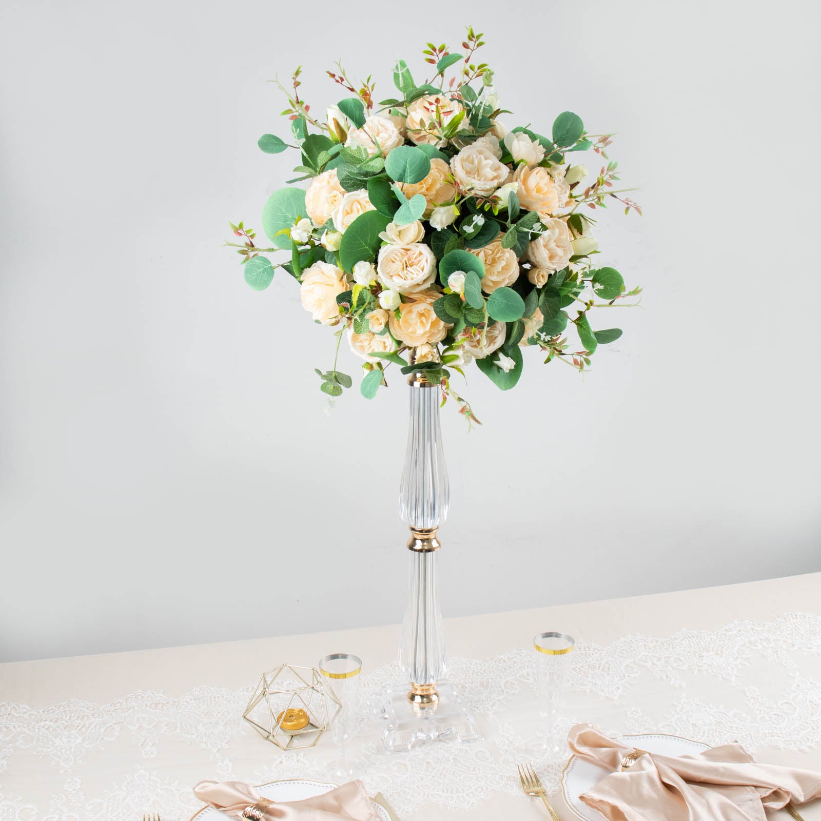 Wedding Centerpieces Gold Mirror Acrylic Columns Gold Mirror Acrylic  Display Floral Stand Wedding Aisle Flower Stands Senyu0004 From  Senyuweddingsupplies, $41.49