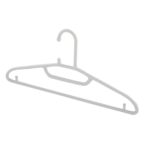 Aihimol 10 Pack White Plastic Clothes Hangers - Shirt Hangers for Closet,Non Slip Strong Enough Space Saving Household Hangers