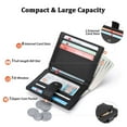 thumbnail image 4 of GAEKEAO Genuine Leather Wallet for Men Bifold Slim Men's Wallets with Zipper Change Pocket Card Holder RFID Blocking Purse, 4 of 11