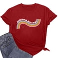 thumbnail image 2 of LSLJS T-Shirt Graphique Mode à Manches Courtes Col Rond Décontracté Printemps et Été pour Femmes, Cadeaux pour Femmes, 2 of 6
