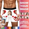 thumbnail image 2 of KHONTS Men's Personalized Boxers Husband Boyfriend Funny Boxers for Men Valentine's Day Birthday for Him White XL, 2 of 8