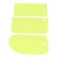 thumbnail image 3 of Cream Scraper, 3PCS/Set  Plastic Cake Smoother Safe With Elastic Material For Cakes For Dough Bread ,White,Blue,Green, 3 of 8