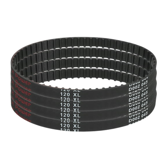 4pack 120XL 037 Timing Belt 60 Teeth Rubber Geared Cogged Belt, 0.20" Pitch