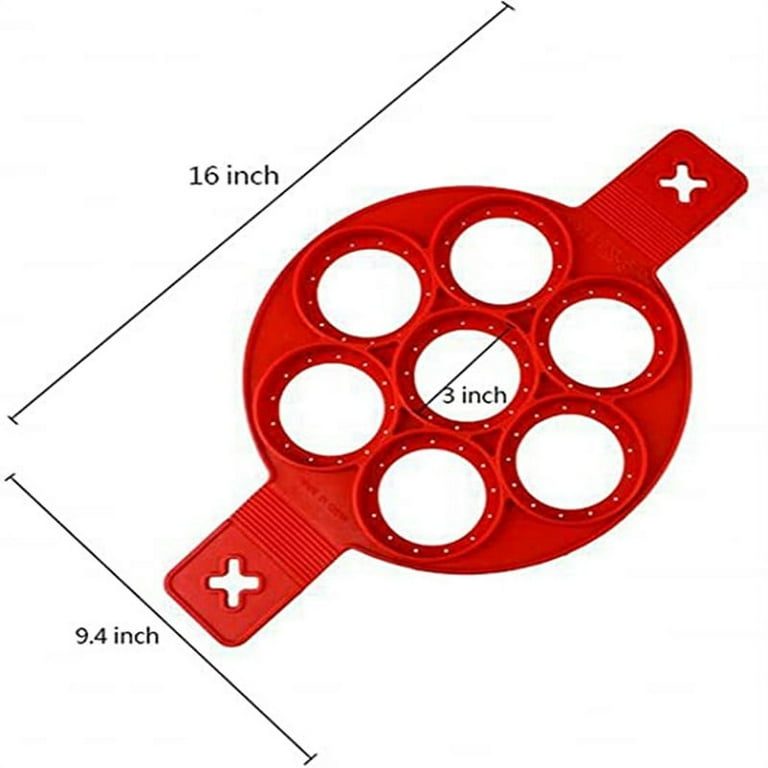 2 Pack Pancake Mold Maker, Silicone Non-stick Egg Ring, Baking