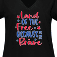 thumbnail image 4 of Inktastic Memorial Day Land of the Free Because of the Brave Women's Plus Size V-Neck T-Shirt, 4 of 5