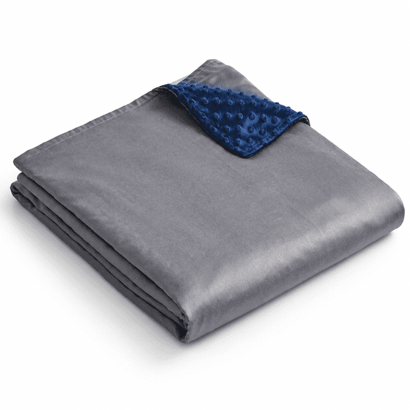 Rayon & Cozy Dual-sided Cover For Weighted Blanket (48''x72'') - Blue Grey