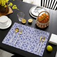 thumbnail image 7 of 4 Pieces Place Mat Linen Machine Washable Dining Table Mats Bohemian Mandala Paisley Placemats for Dining Table Kitchen, 7 of 7