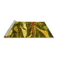thumbnail image 2 of Ahgly Company Machine Washable Indoor Square Abstract Yellow Modern Area Rugs, 4' Square, 2 of 4