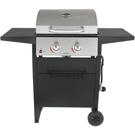 RevoAce 2-Burner Space Saver Gas Grill, Stainless Steel and Black, (Best Stainless Steel Gas Grills 2019)