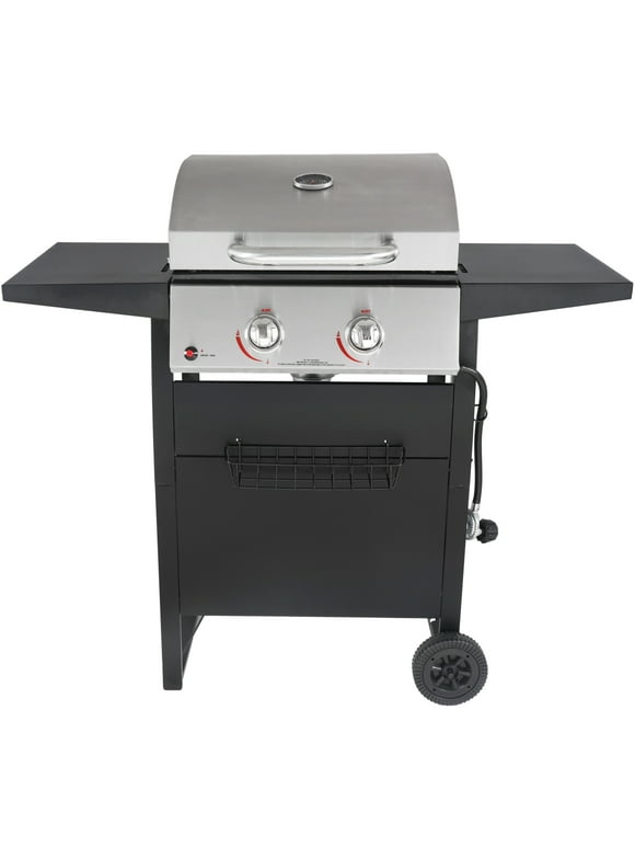 RevoAce 2-Burner Space Saver Propane Gas Grill, Stainless and Black, GBC1705WV