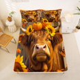 thumbnail image 5 of Manfei Classic Halloween Pumpkin Lantern Bed Sheets,Thanksgiving Pattern Full Size Sheets,4pcs,1 Flat Sheet,1 Fitted Sheet and 2 Pillowcases, 5 of 6
