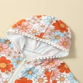 thumbnail image 4 of Robe de Plage à Manches Courtes pour Filles, Patchwork en Éponge, avec Capuche et Fermeture Éclair, 4 of 8