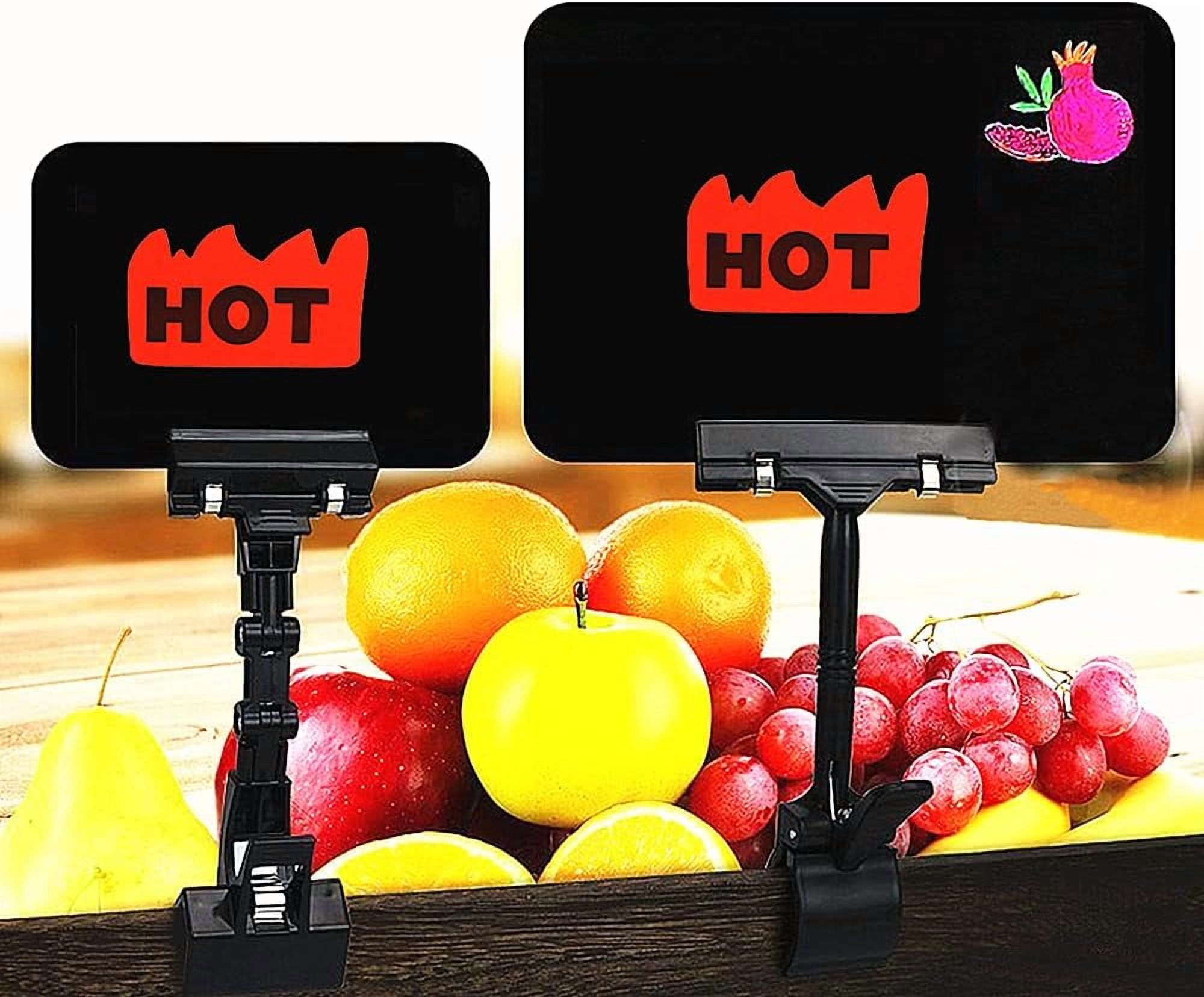 500pcs Rave Hot Stickers 2 x 1-1/5 Inch Fluorescent Red, Hot Flame Fire Shape Labels, Marking Popular Items for Party, Restaurants, Spicy Food (Fluorescent Red)