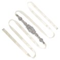 thumbnail image 6 of Bridal Belt, Bride Dress Belt Elegant Appearance With Rhinestones For Banquets For Weddings For Parties White, 6 of 7