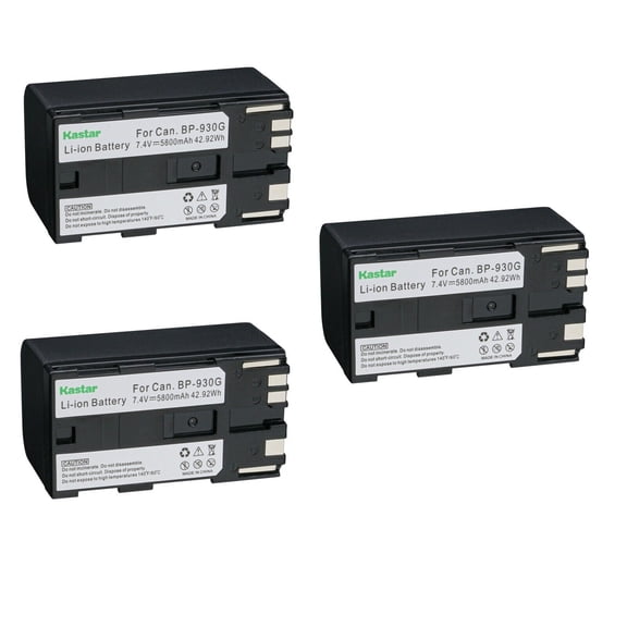 Kastar BP-930G Battery 3-Pack Replacement for Canon UC-X45 UC-X50 UC-X55 V40 V40Hi V50Hi V60Hi V65Hi V72 V75Hi V400 V420 V500 V520 XF100 XF105 XF200 XF205 XF300 XF305, RED KOMODO 6K Cinema Camera