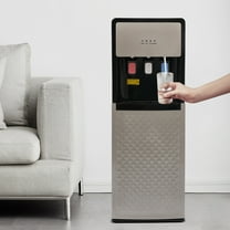 Silver Grey Bottom Loading Water Cooler Dispenser Hot & Cold Standing Water Dispenser for Homes, Offices