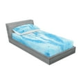 thumbnail image 2 of Ambesonne Tribal Fitted Sheet & Pillow Sham Set, Watercolor Boho Feather Form, Twinxl, Blue White, 2 of 2