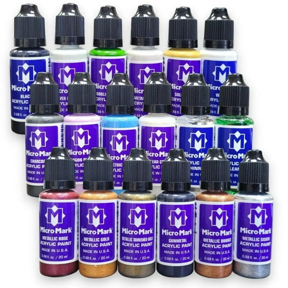 Micro-Mark Fantasy Color Acrylic Paint Set