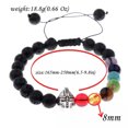 thumbnail image 3 of RSAMD Natural Gemstone Beads Buddha Head Beaded Men Womens Lava Bead Handmade Bracelet-K009-2, 3 of 3