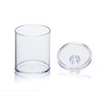 thumbnail image 5 of Almohadilla de bola de algodón transparente a prueba de polvo, hisopos de maquillaje, dispensador de almohadillas, contenedor organizador con tapa multifunción, 2 uds., 5 of 5