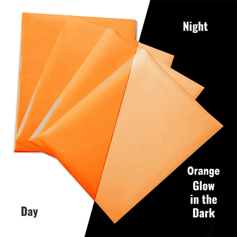 GM Glow in the Dark Neon Orange Iron on HTV - GM Crafts