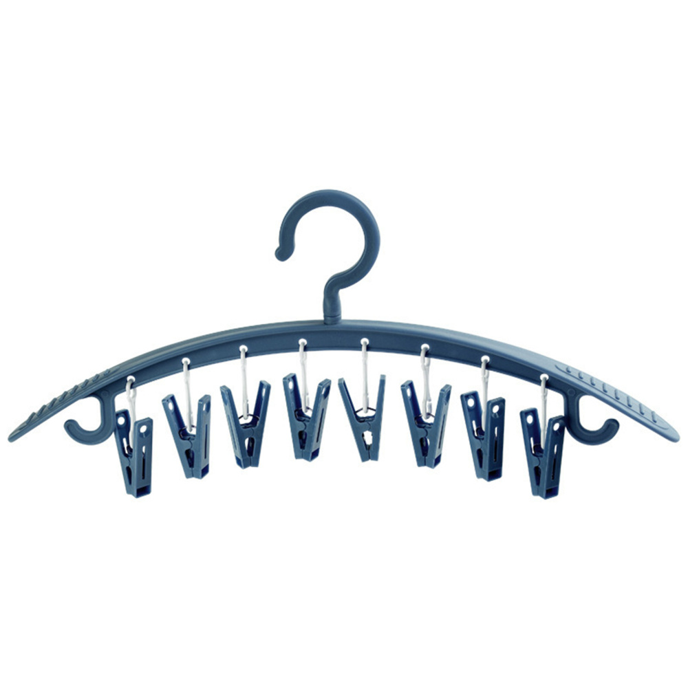 Plastic Clothes Hanger with Clip Antiskid Pants Rack Traceless Coat