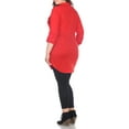 thumbnail image 3 of White Mark Women's Plus Size Super Stretch Button-Front Tunic Top, 3 of 4