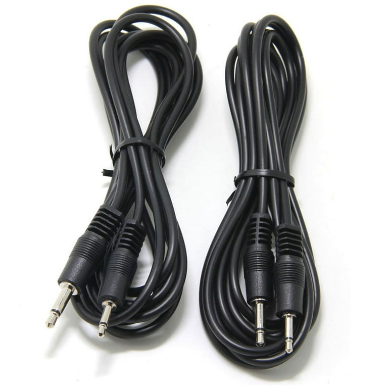 2-Pack 6-Feet Mono Cable 2.5mm Male to 3.5mm Mono Jack Plug - 12V