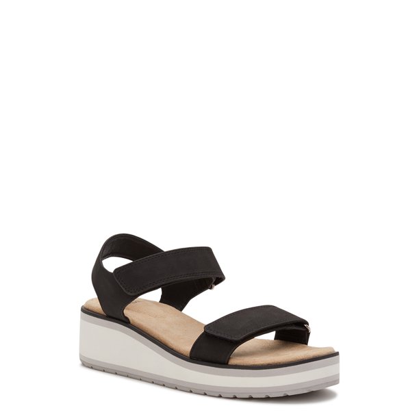 Time and Tru Women's Comfort Wedge Sandals