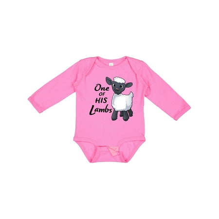 

Inktastic One of His Lambs- Easter Sheep Gift Baby Boy or Baby Girl Long Sleeve Bodysuit