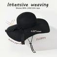 thumbnail image 2 of Womens Sun Straw Hat Wide Brim UPF 50 Summer Hat Foldable Roll up Floppy Beach Hats for Women, 2 of 6