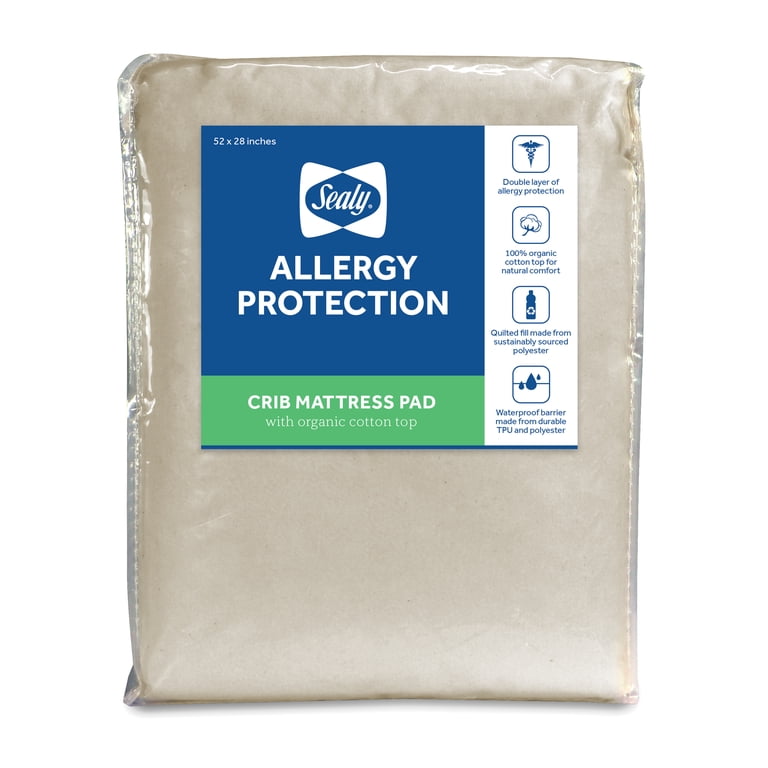 Allergy Protection Crib Mattress Pad, Organic Cotton photo 1