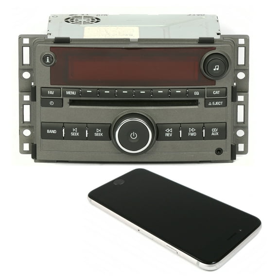 Restored 2007-2008 Saturn Aura AM FM Radio CD with Aux and Bluetooth Upgrade 15835877 US8 (Refurbished)