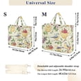 thumbnail image 2 of FORMRS Womens Corduroy Tote Bag Crossbody Shoulder Handbag with Pocket, Birds with Strawberries, 2 of 7