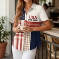 thumbnail image 6 of 250th Anniversary USA Shirt Casual 250 Years Of Freedom T Shirt Button Down Short Sleeve Shirts Patriotic Shirts Tops, 6 of 7