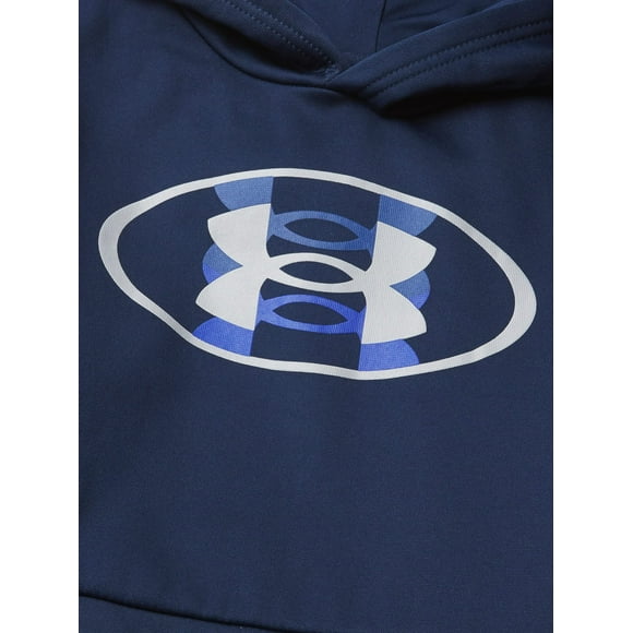 Under Armour Boys' Armour Fleece Echo Hoodie , Academy Blue (408)/Mod Gray , Youth X-Small