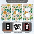 thumbnail image 3 of Yayeee Duplex Wall Plate 1-Gang 4.5"x2.7" Home Receptacle Light Switch Decorative Outlet Cover, Retro Orange Floral, 3 of 7