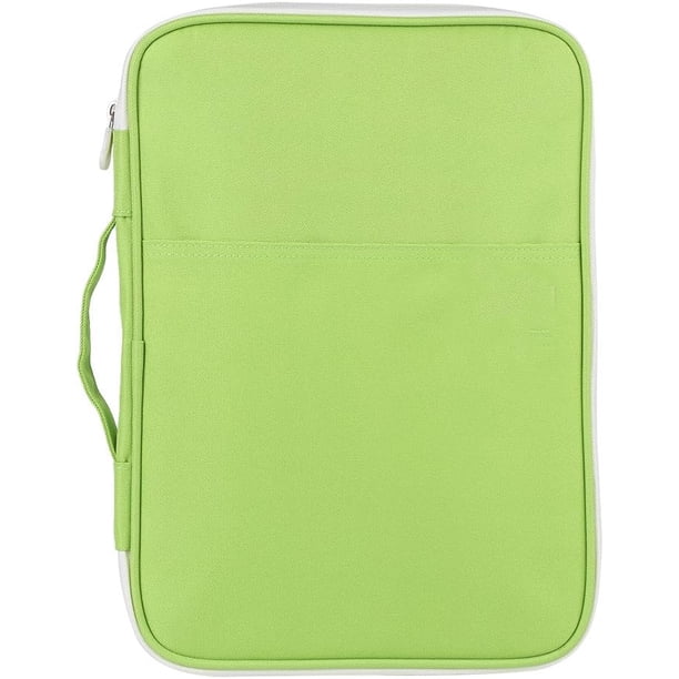 Estuche para Documentos, Organizador de Cartera, Carpeta de Archivos, Bolsa para Documentos A4, Estuche con Cremallera, con Diseño de Múltiples Bolsillos (verde)