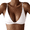 White, variant on Fulorrnie Bras for Women Comfort No Underwire Support Bralette Triangle Plunge Wirefree Stretchable Bra Black S