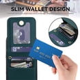 thumbnail image 7 of For Apple iPhone 13 Pro Max Argyle Pattern PU Leather RFID Blocking Protective Purse Wallet Case Magnetic Flip Cover Multi-Card Slots Pocket With Detachable Shoulder Strap,Green,For iPhone 13 Pro Max, 7 of 7