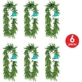 thumbnail image 6 of Beistle 6 Piece Tropical Fern Leaf Leis for Hawaiian Luau Party Favors, 420 Theme, 60's Photo Booth Props, Celebrating with You Since 1900, 40", Green, 6 of 7