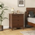 thumbnail image 5 of 3 Drawers Nightstand Beside End Side Accent Table w/Large Storage Space Brown, 5 of 10