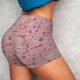 thumbnail image 4 of Fotbe Cute Love Shorts Sin Costuras – Shorts Deportivos de Cintura Alta para Mujer, Elásticos para Gimnasio, Yoga, Running o Ciclismo-Large, 4 of 8