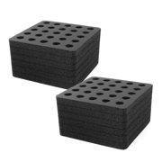 Polar Whale 2 Test Tube Organizers Black Foam Storage Racks Stand Transport Holds 25 Tubes Each 50 Total Fits up to 10mm Diameter Tubes