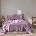 thumbnail image 3 of Housse De Couette Boutonnée En Lin Lilas, 3 of 4