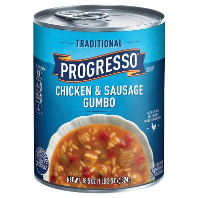 Progresso Traditional Chicken & Sausage Gumbo Soup 19 oz (Pack of 6) by