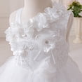 thumbnail image 7 of IBTOM CASTLE Baby Flower Girl One Shoulder Formal Wedding Dress 1st 2nd Birthday Cake Smash Outfits Toddler Prom Pageant Ball Gown 3-4 Years White, 7 of 7